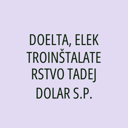 DOELTA, ELEKTROINŠTALATERSTVO TADEJ DOLAR S.P. - Logotip