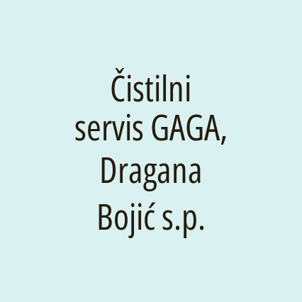 Čistilni servis GAGA, Dragana Bojić s.p.