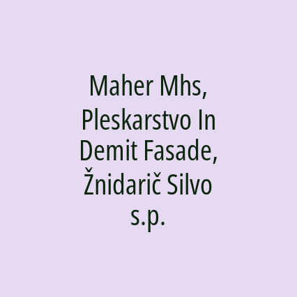 Maher Mhs, Pleskarstvo In Demit Fasade, Žnidarič Silvo s.p. - Logotip