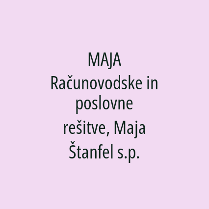 MAJA Računovodske in poslovne rešitve, Maja Štanfel s.p. - Logotip