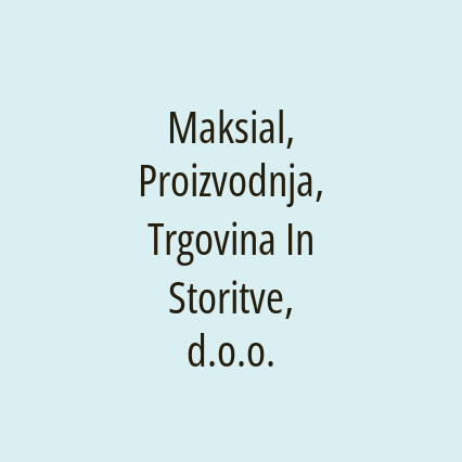 Maksial, Proizvodnja, Trgovina In Storitve, d.o.o. - Logotip