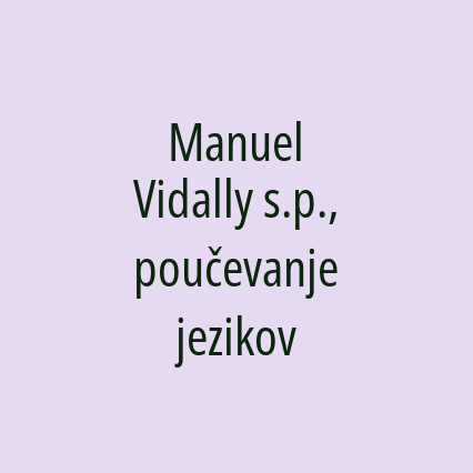 Manuel Vidally s.p., poučevanje jezikov - Logotip