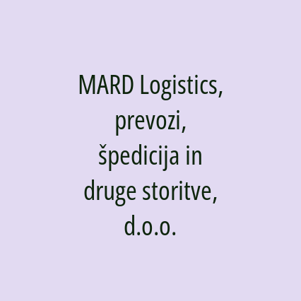 MARD Logistics, prevozi, špedicija in druge storitve, d.o.o. - Logotip