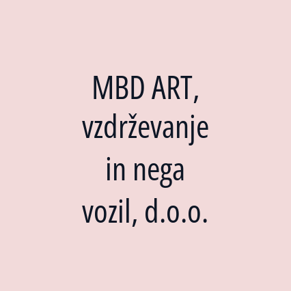 MBD ART, vzdrževanje in nega vozil, d.o.o. - Logotip