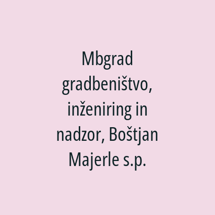 Mbgrad gradbeništvo, inženiring in nadzor, Boštjan Majerle s.p. - Logotip