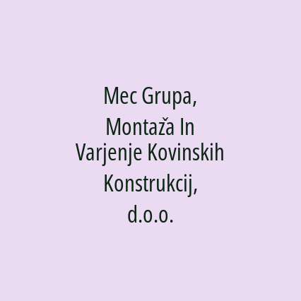 Mec Grupa, Montaža In Varjenje Kovinskih Konstrukcij, d.o.o. - Logotip