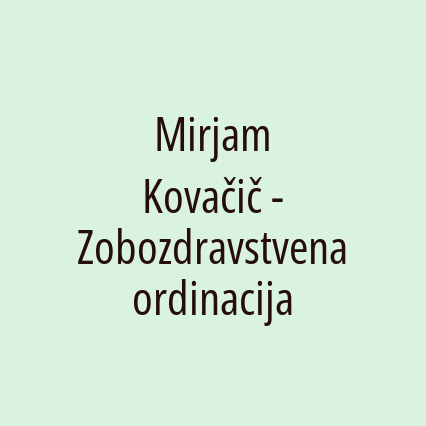 Mirjam Kovačič - Zobozdravstvena ordinacija - Logotip