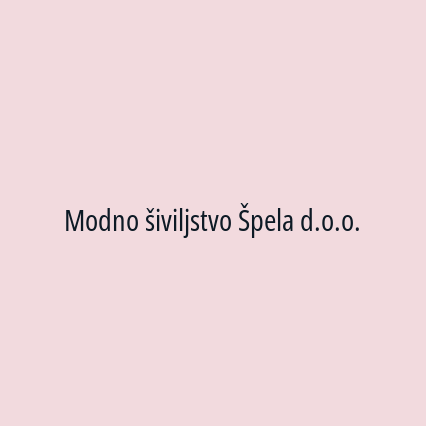 Modno šiviljstvo Špela d.o.o. - Logotip