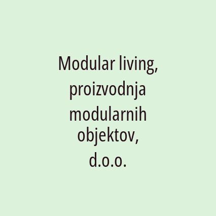 Modular living, proizvodnja modularnih objektov, d.o.o. - Logotip