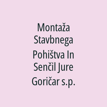 Montaža Stavbnega Pohištva In Senčil Jure Goričar s.p. - Logotip