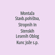 Montaža Stavb.pohištva, Stropnih In Stenskih Lesenih Oblog Kunc Jože s.p. - Logotip