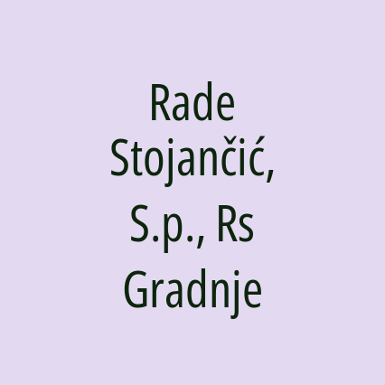 Rade Stojančić, S.p., Rs Gradnje - Logotip