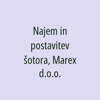 Najem in postavitev šotora, Marex d.o.o. - Logotip