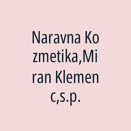 Naravna Kozmetika,Miran Klemenc,s.p. - Logotip