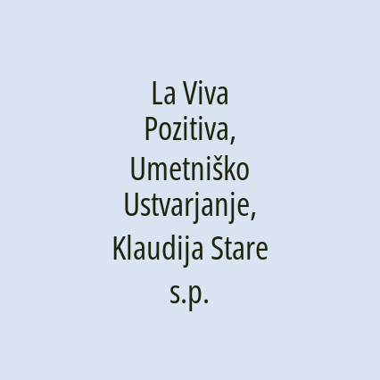 La Viva Pozitiva, Umetniško Ustvarjanje, Klaudija Stare s.p. - Logotip