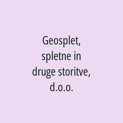 Geosplet, spletne in druge storitve, d.o.o. - Logotip