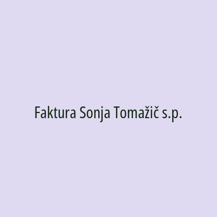 Faktura Sonja Tomažič s.p.