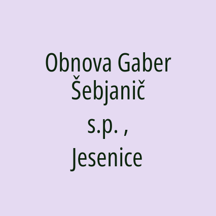 Obnova Gaber Šebjanič s.p. , Jesenice - Logotip