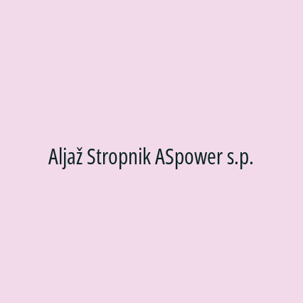 Aljaž Stropnik ASpower s.p.