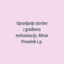 Opravljanje storitev z gradbeno mehanizacijo, Miran Prevolnik s.p. - Logotip