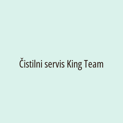 Čistilni servis King Team