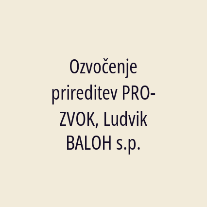 Ozvočenje prireditev PRO-ZVOK, Ludvik BALOH s.p. - Logotip