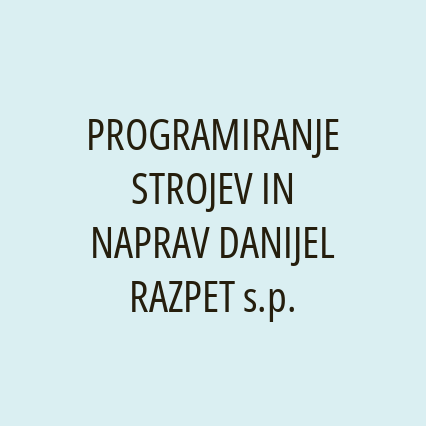 PROGRAMIRANJE STROJEV IN NAPRAV DANIJEL RAZPET s.p. - Logotip