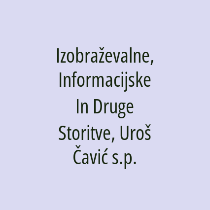 Izobraževalne, Informacijske In Druge Storitve, Uroš Čavić s.p. - Logotip