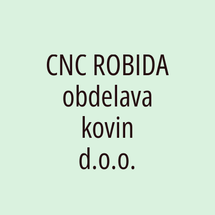 CNC ROBIDA obdelava kovin d.o.o. - Logotip