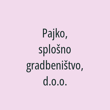 Pajko, splošno gradbeništvo, d.o.o. - Logotip