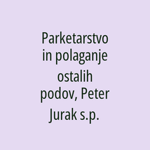 Parketarstvo in polaganje ostalih podov, Peter Jurak s.p. - Logotip