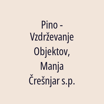 Pino - Vzdrževanje Objektov, Manja Črešnjar s.p. - Logotip