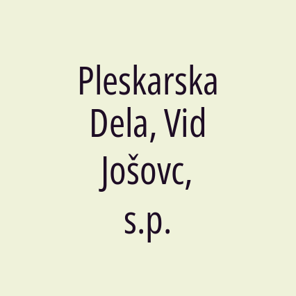 Pleskarska Dela, Vid Jošovc, s.p. - Logotip