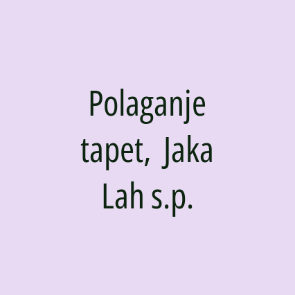 Polaganje tapet,  Jaka Lah s.p. - Logotip