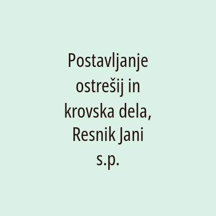 Postavljanje ostrešij in krovska dela, Resnik Jani s.p. - Logotip