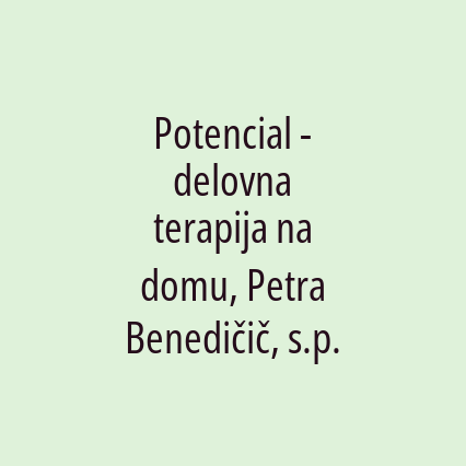 Potencial - delovna terapija na domu, Petra Benedičič, s.p. - Logotip