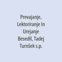 Prevajanje, Lektoriranje In Urejanje Besedil, Tadej Turnšek s.p. - Logotip