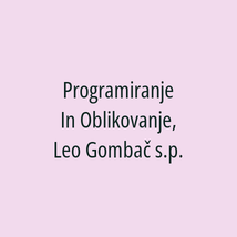 Programiranje In Oblikovanje, Leo Gombač s.p. - Logotip