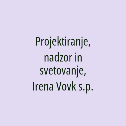 Projektiranje, nadzor in svetovanje, Irena Vovk s.p. - Logotip