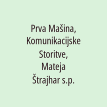 Prva Mašina, Komunikacijske Storitve, Mateja Štrajhar s.p. - Logotip