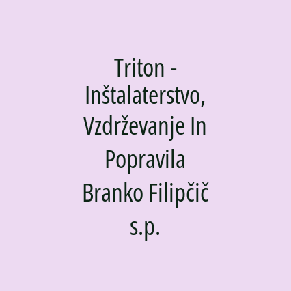 Triton - Inštalaterstvo, Vzdrževanje In Popravila Branko Filipčič s.p. - Logotip