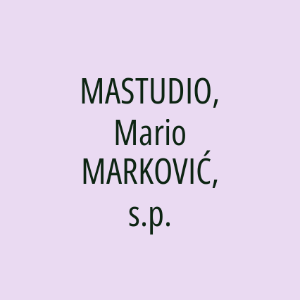 MASTUDIO, Mario MARKOVIĆ, s.p.