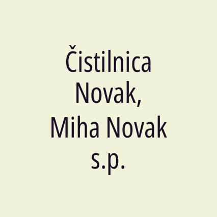 Čistilnica Novak, Miha Novak s.p.