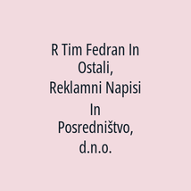 R Tim Fedran In Ostali, Reklamni Napisi In Posredništvo, d.n.o. - Logotip