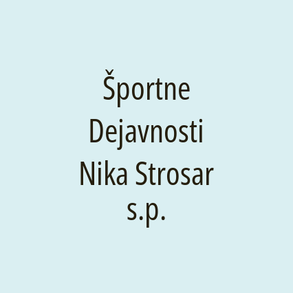 Športne Dejavnosti Nika Strosar s.p.