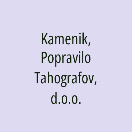 Kamenik, Popravilo Tahografov, d.o.o. - Logotip