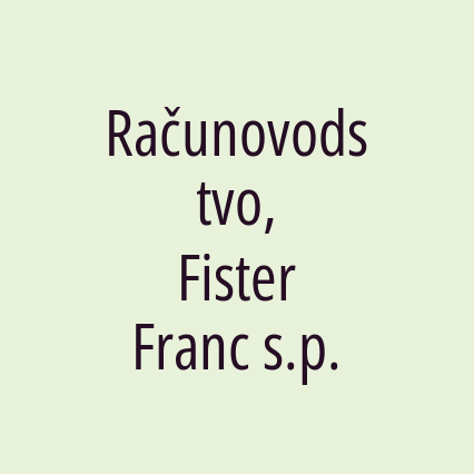 Računovodstvo, Fister Franc s.p. - Logotip