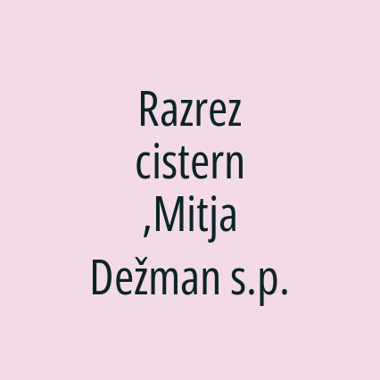 Razrez cistern ,Mitja Dežman s.p. - Logotip