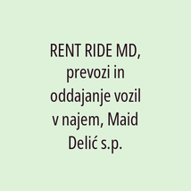 RENT RIDE MD, prevozi in oddajanje vozil v najem, Maid Delić s.p. - Logotip