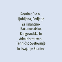 Rezultat D.o.o., Ljubljana, Podjetje Za Finančno- Računovodsko, Knjigovodsko In Administrativno- Tehnično Svetovanje In Izvajanje Storitev - Logotip